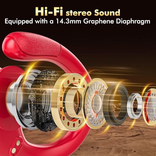 Écouteurs sans Fil Bluetooth 5.3 80 Heures d'écoute étanches IPX7 avec Affichage LED, Suppression du Bruit, Ajustement sûr pour la Course à Pied/Salle de Sport – Image 4