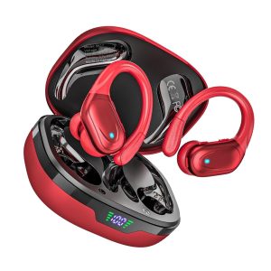 Écouteurs sans Fil Bluetooth 5.3 80 Heures d'écoute étanches IPX7 avec Affichage LED, Suppression du Bruit, Ajustement sûr pour la Course à Pied/Salle de Sport