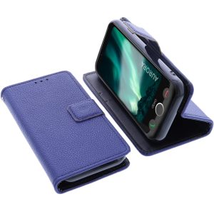 Étui Compatible avec Doro Aurora A10 / A11 Protection Book Style Case Housse Portefeuille pour téléphone Smartphone Coque à Rabat Support Pochette Bleu
