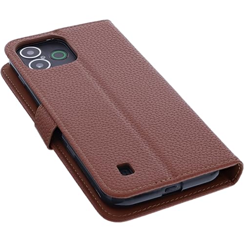 Étui Compatible avec Doro Aurora A30 / A31 Protection Book Style Case Housse Portefeuille pour téléphone Smartphone Coque à Rabat Support Pochette Brun – Image 3