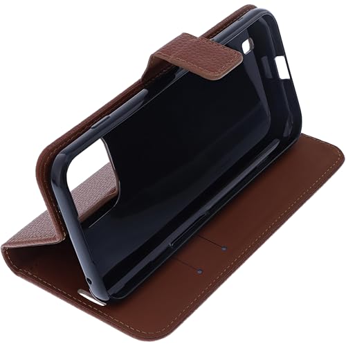 Étui Compatible avec Doro Aurora A30 / A31 Protection Book Style Case Housse Portefeuille pour téléphone Smartphone Coque à Rabat Support Pochette Brun – Image 4