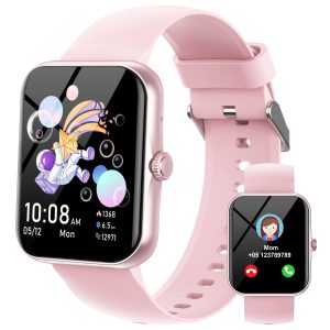 Fitness Tracker Montre Connectée Enfant, Smartwatch pour Garçon Fille 100+ Modes Sport Réveil Pedometer Moniteur Sommei, Jeux, 1,83" HD Smart Watch Intelligente pour Ados 5-16 Ans Cadeau, Rose