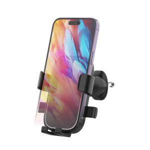 GRIFEMA Support Téléphone Voiture Grille d'Aération à Fixation Automatique, Rotation 360°, Utilisation à Une Main, Compatible Smartphones 4,7-7 Pouces avec Coque​
