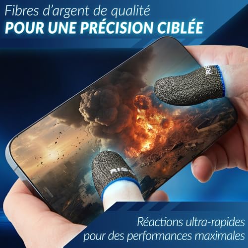 Gaming Finger Sleeve 10 pièces - Compatibles avec Tous Les Jeux Mobiles - Gaming Finger Sleeves - Gant de Doigt Gaming - Protège Doigt - Accessoires Gaming Accessoire Téléphone Gamer – Image 7