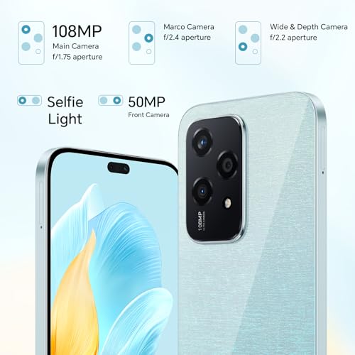 HONOR 200 Lite 5G Smartphone,Triple Caméra 108MP+5MP+2MP,MediaTek Dimensity 6080(6nm),8Go+256Go Téléphones Portables,AMOLED 6,7",4500mAh/Double SIM/NFC/GPS,MagicOS 8.0/Android 14,Bleu – Image 3