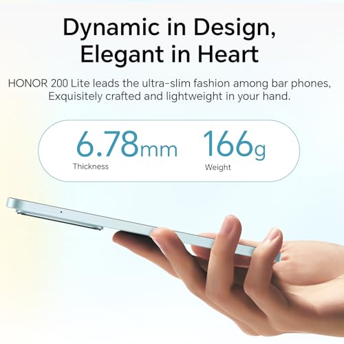 HONOR 200 Lite 5G Smartphone,Triple Caméra 108MP+5MP+2MP,MediaTek Dimensity 6080(6nm),8Go+256Go Téléphones Portables,AMOLED 6,7",4500mAh/Double SIM/NFC/GPS,MagicOS 8.0/Android 14,Bleu – Image 7