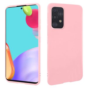 HSP Coque pour Samsung Galaxy A52 5G/4G & A52s 5G [Anti-poussière] étui de protection en silicone TPU premium | Résistant aux chocs | Protecteur d'écran et de caméra | Housse parfait Mat | Rose