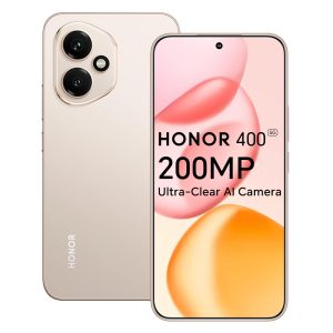 Honor 400 5G Smartphone, 8GO 512GO, Caméra AI Ultra-Claire de 200 Mpixels, 6,55" AMOLED Display 120Hz, Snapdragon 7 Gen 3, 5170mAh, IP65, Dual SIM, NFC, Android 15, sans Chargeur, Or