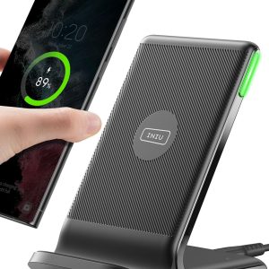 INIU Chargeur Induction 15W, Chargeur sans Fil Certifié Qi à Charge Rapide, Wireless Charger Accessoire Bureau pour iPhone 17 16 Pro Max 15 Plus 14 13 12 11 XR, Samsung, Xiaomi, Google Pixel, etc.