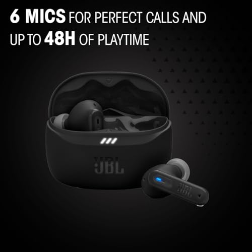 JBL Tune Beam 2, Écouteurs sans Fil Bluetooth, réduction de Bruit, 48 Heures d'autonomie, résistance à l'eau et à la poussière IP54, Connexion multipoint, Conception Intra sur Tige, Blanc – Image 5