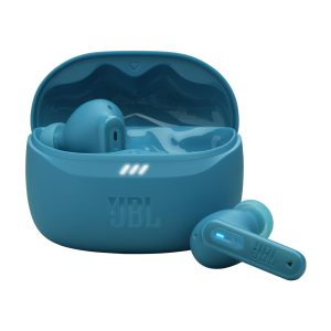 JBL Tune Beam 2, Écouteurs sans Fil Bluetooth, réduction de Bruit, 48 Heures d'autonomie, résistance à l'eau et à la poussière IP54, Connexion multipoint, Conception Intra sur Tige, Turquoise
