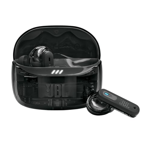 JBL Tune Beam Ghost 2, Écouteurs sans Fil Bluetooth, réduction de Bruit, 48 Heures d'autonomie, résistance à l'eau et à la poussière IP54, Connexion multipoint, Black Ghost – Image 2
