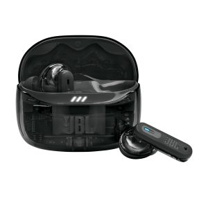 JBL Tune Beam Ghost 2, Écouteurs sans Fil Bluetooth, réduction de Bruit, 48 Heures d'autonomie, résistance à l'eau et à la poussière IP54, Connexion multipoint, Black Ghost