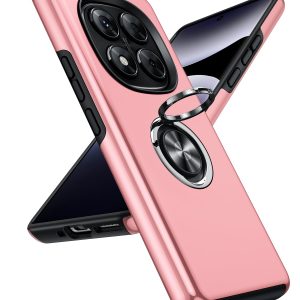 LeYi Coque pour Xiaomi Redmi Note 14 Pro 5G / 4G / 14 Pro Plus 5G Étuis, Téléphone Portable Xaomi TPU Etui, Protection 512 Go Smartphone Silicone Incassable Antichoc Invisible Anneau Housse - Rose
