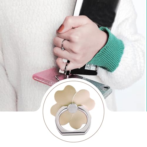Lot de 4 Supports Bague Téléphone - Rotation 360° - Poignée Doigt Universelle pour Smartphone - Accessoire Compatible Tous Portables et Coques - Noir/Argent/Or/Rose Gold – Image 6