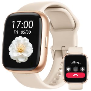 Montre Connectée Femme Homme, 1,83" Smartwatch Intégré Alexa avec Appel Bluetooth, IP68 Étanche, 100+ Sports, Fréquence Cardiaque, SpO2, Pression, Sommeil, Fitness Tracker pour Android iOS Rose