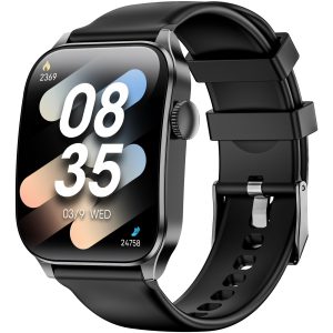 Montre Connectée Femme Homme,1.91'' Écran Incurvé avec Appels Bluetooth,120+ Sportifs Montre Sport avec Moniteur Sommeil/Fréquence Cardiaque/Podomètre,Etanche IP67 Smartwatch pour Android iOS