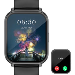 Montre Connectée Homme Femme Appel Bluetooth Smartwatch pour Android iOS Montre Sport Podometre Cardiofrequencemetre Oxymetre Notification Etanche IP68 100+ Mode Sport