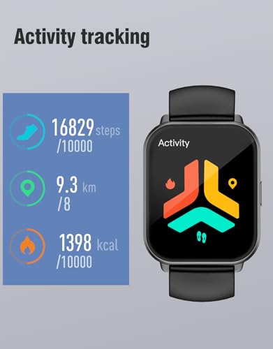 Montre Connectée Homme Femme Appel Bluetooth Smartwatch pour Android iOS Montre Sport Podometre Cardiofrequencemetre Oxymetre Notification Etanche IP68 100+ Mode Sport – Image 6