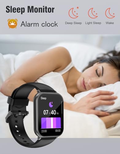 Montre Connectée Homme Femme Appel Bluetooth Smartwatch pour Android iOS Montre Sport Podometre Cardiofrequencemetre Oxymetre Notification Etanche IP68 100+ Mode Sport – Image 7