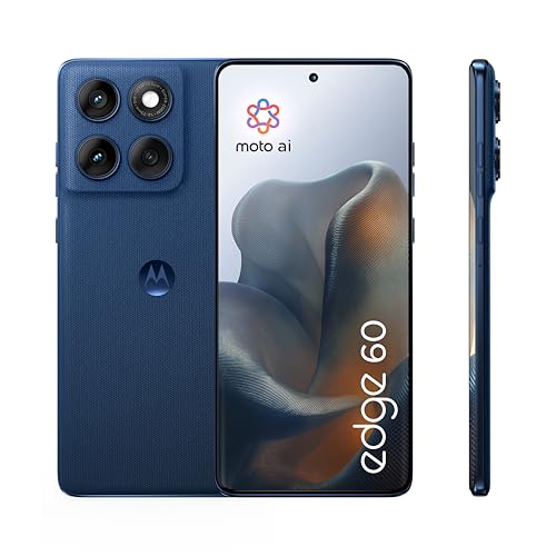 Motorola Edge 60 512 Go, Smartphone debloqué, écran 6,67", Appareil Photo 50 MP, Batterie 5200 mAh, Gibraltar Marine (Blue), Coque de Protection et câble USB C Inclus – Image 2