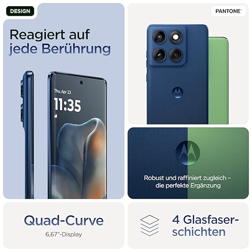 Motorola Edge 60 512 Go, Smartphone debloqué, écran 6,67", Appareil Photo 50 MP, Batterie 5200 mAh, Gibraltar Marine (Blue), Coque de Protection et câble USB C Inclus – Image 6