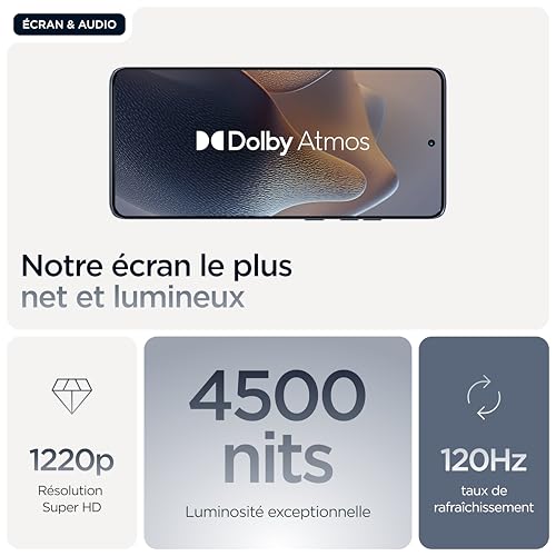 Motorola Edge 60 Fusion 256 Go, Smartphone debloqué, écran 6,67", Appareil Photo 50 MP, Batterie 5200 mAh, Slipstream (Gris), Coque de Protection et câble USB C Inclus – Image 8