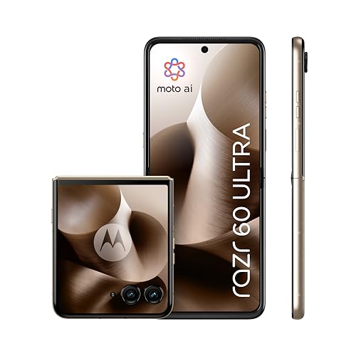 Motorola razr 60 Ultra 16, 512 Go, Smartphone debloqué, écran 4", Appareil Photo 50 MP avec IA, Batterie 4700 mAh, Mountaintrail (Bois), Coque de Protection et câble USB C Inclus – Image 2