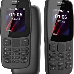 Nokia 106 unlocked 4GB Dual Sim 2018 Gris Foncé avec Lampe Torche LED Radio FM Grand Bouton Téléphone