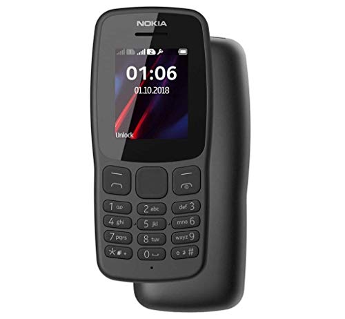 Nokia 106 unlocked 4GB Dual Sim 2018 Gris Foncé avec Lampe Torche LED Radio FM Grand Bouton Téléphone – Image 5