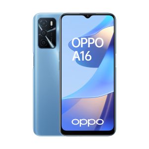 OPPO A16 - Smartphone 4G Débloqué - Téléphone 4G - 4 Go de RAM 64 Go de Stockage Extensible 256 Go - IPX4 - 2 Jours d'Autonomie - Triple Caméra avec IA - Bleu [version FR]
