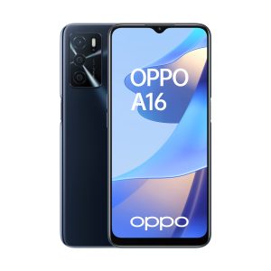 OPPO A16 - Smartphone 4G Débloqué - Téléphone 4G - 4 Go de RAM 64 Go de Stockage Extensible 256 Go - IPX4 - 2 Jours d'Autonomie - Triple Caméra avec IA - Noir [version FR]