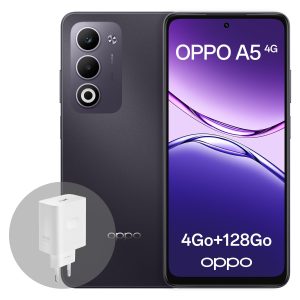 OPPO A5 4G 4Go RAM + 128Go ROM, Smartphone débloqué avec IA, écran 6,67 Pouces 90 Hz, Appareil Photo 50 Mpx AF, Batterie 6000 mAh, IP65, Midnight Purple (Chargeur SUPERVOOC 45 W Inclus)
