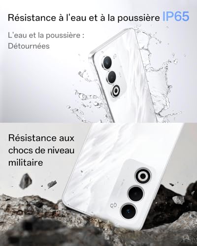 OPPO A5 4G 4Go RAM + 128Go ROM, Smartphone débloqué avec IA, écran 6,67 Pouces 90 Hz, Appareil Photo 50 Mpx avec autofocus, Batterie 6000 mAh, IP65, Mist White (Chargeur SUPERVOOC 45 W Inclus) – Image 8