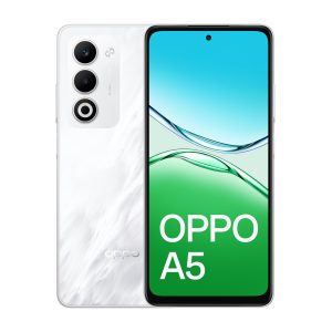 OPPO A5 4G Smartphone,6000mAh,45W, 50MP avec IA, Écran LCD 6,67 Pouces 90Hz, Dual SIM, 6Go+128Go, Blanc