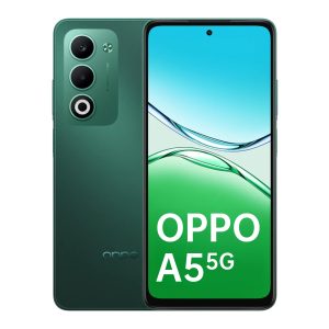 OPPO A5 5G Smartphone, MediaTek Dimensity 6300, Batterie de 6000mAh, Charge Rapide SUPERVOOC 45W, Caméra Ultra-Claire de 50MP, Écran 6,67 Pouces à 120Hz, IP65, NFC, Dual SIM, 4+128Go, Vert