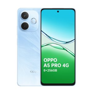OPPO A5 Pro 8+256Go, IA Smartphone, Grande Batterie 5800mAh Téléphone, 45W SUPERVOOC, IP69, Caméra AI 50+8+2MP, Écran LCD de 6,67" à 90Hz, Snapdragon 6s 4G Gen1, AI LinkBoost, NFC, Dual SIM, Bleu