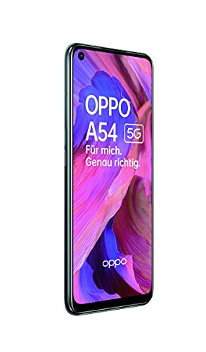 OPPO A54 - Smartphone 5G Débloqué - Téléphone Portable - 64 Go - Écran Ultra Fluide - Quadruple Capteur Photo 48 MP - Processeur Qualcomm Octa-Core - Ultra Grand Angle 8 MP - Autonomie 2 Jours - Noir – Image 2