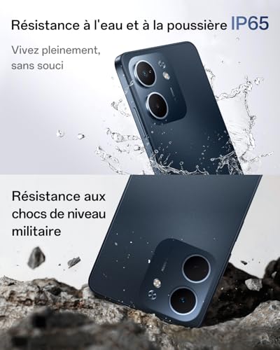 OPPO A5x 4G 4Go RAM + 128Go ROM, Smartphone débloqué avec IA, écran 6,67 Pouces 90 Hz, Appareil Photo 32 Mpx avec autofocus, Batterie 6000 mAh, IP65, Midnight Blue (Chargeur SUPERVOOC 45 W Inclus) – Image 8