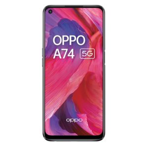 OPPO A74 5G - 6 Go de RAM et 128 Go + Stockage Extensible sans SIM Smartphone (écran 6,5", Batterie 5000 mAh, Quadruple caméra 48 MP, taux de rafraîchissement 90 Hz) - Noir Fluide