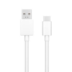 OPPO - Câble de Charge VOOC et SuperVOOC USB A/USB C, Câble Chargeur Téléphone Portable, Longueur 1m, Vitesse de Chargement et Synchronisation Rapides, Design Compact, Blanc