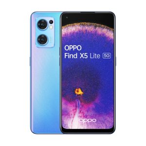 OPPO Find X5 Lite – Smartphone 5G, 8 Go RAM + 256 Go, 6.43'' AMOLED FHD+ 90Hz, 64 MP + 8 MP + 2MP, 4500 mAh Charge Rapide 65W, Bleu [version FR] (Reconditionné)