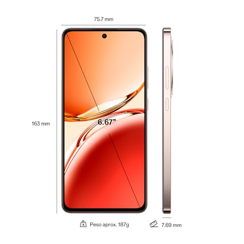 OPPO Reno 12F 4G, Smartphone Android, 8 Go RAM + 256 Go, Déverrouillé, Amber Orange – Image 3