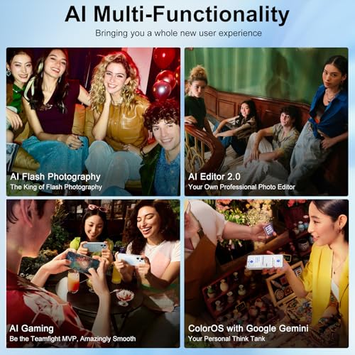 OPPO Reno14 FS 5G 12+512Go Téléphone, IA Smartphone Android Débloqué, Écran 120Hz 6,57" AMOLED, Caméra 50MP, Batterie 6000mAh, SUPERVOOC 45W, Snapdragon 6 Gen 1, IP69, Vidéo 4K, NFC, Dual SIM, Bleu – Image 7