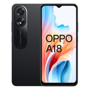 OPPO Smartphone A18 Dual-SIM, Appareil Photo, écran 6.56", LCD 90 HZ, 5000 mAh, 4 Go de RAM (+ 4 RAM Extension Possible) + 128 Go ROM (Extension jusqu'à 1 to), Note IP