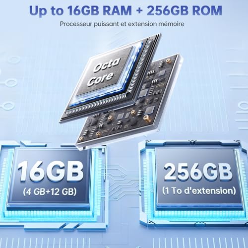 OUKITEL C5 Telephone Portable Pas Cher, 16 Go RAM + 256 Go ROM / 1 to TF, Smartphone Pas Cher écran HD+ de 6.52", téléphone débloqué, Batterie de 5000 mAh, 13 MP + 5 MP, Double SIM, GPS, OTG, Noir – Image 5