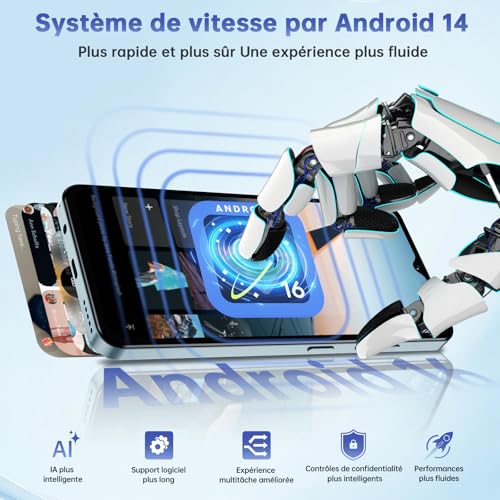 OUKITEL C5 Telephone Portable Pas Cher, 16 Go RAM + 256 Go ROM / 1 to TF, Smartphone Pas Cher écran HD+ de 6.52", téléphone débloqué, Batterie de 5000 mAh, 13 MP + 5 MP, Double SIM, GPS, OTG, Noir – Image 8