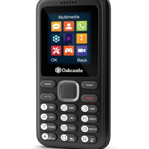 Oakcastle Telephone Portable Pas Cher | Double Carte SIM Un Micro SD Emplacement | Bluetooth, Torche LED, Radio FM | 7 Jours Batterie | Médias et Jeux | Téléphone Portable Senior F100
