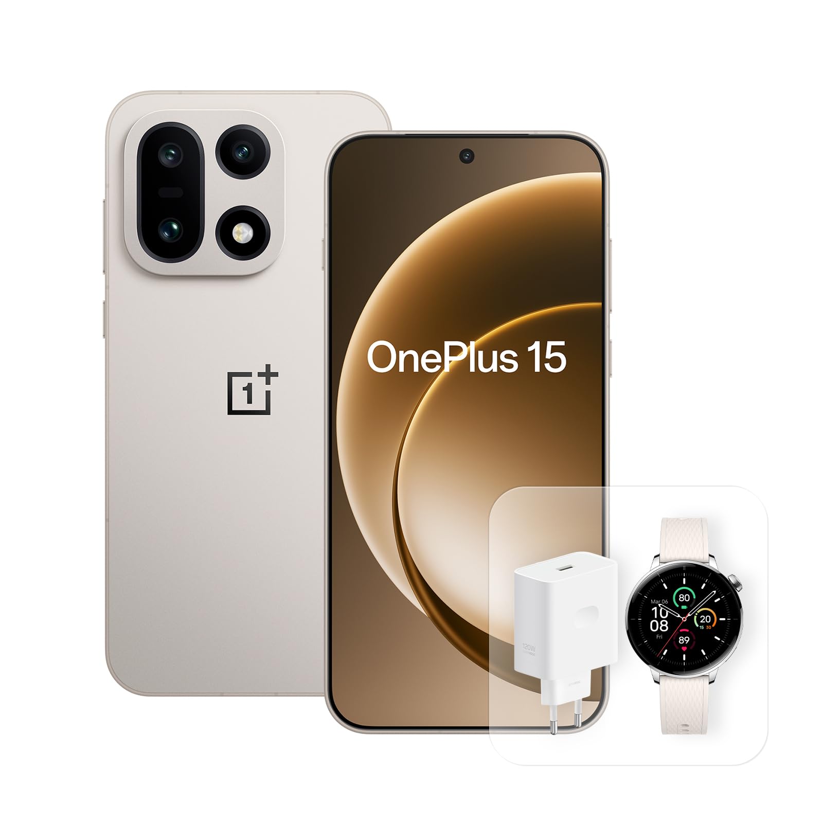 OnePlus 15 5G Smartphone, 16GB RAM 512GB Mémoire, Snapdragon 8 Elite Gen 5, Batterie 7300mAh, Vidéo 4K 120FPS Dolby Vision, Triple Appareil Photo 50MP, Gaming 120FPS, Sand Storm