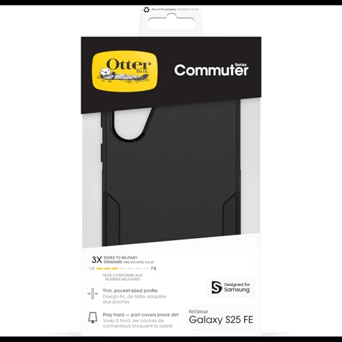 Otterbox Coque Commuter pour Samsung Galaxy S25 FE, Antichoc, Anti-Chute, Protection, supporte 3X Plus de Chutes Que la Norme Militaire, Noir – Image 6